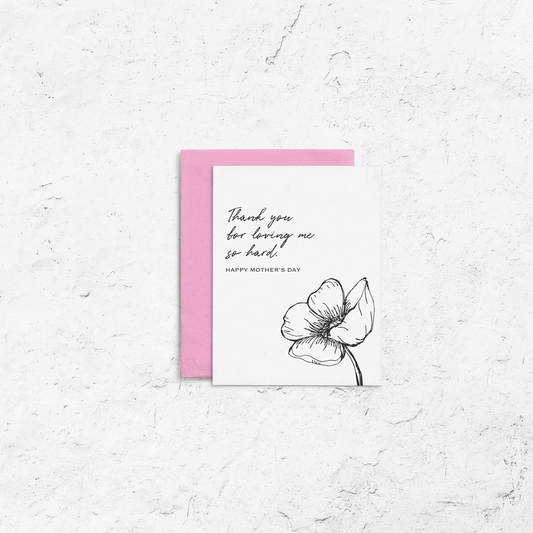 Mother's Day Loved So Hard Letterpress Card Box Set of 10