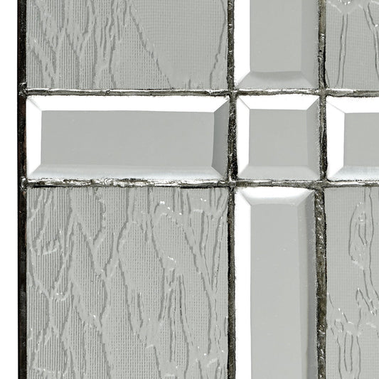 Beveled Cross Clear Glass Window Panel