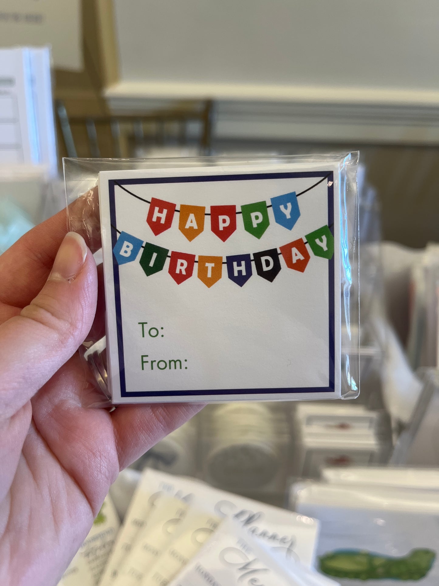 Happy Birthday Card Stock Gift Tags