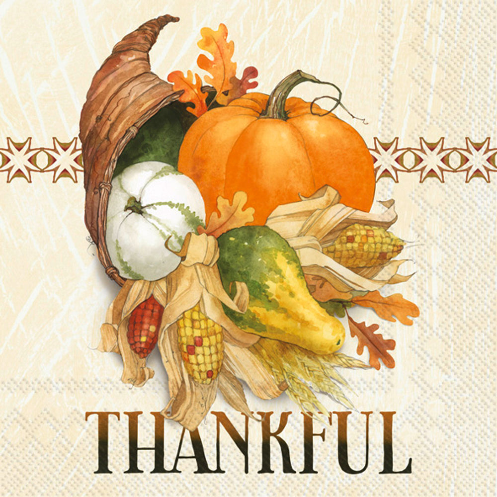 Thankful Cornucopia - Cocktail Napkin
