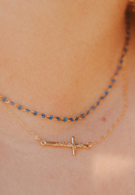 St. Joseph Lily Cross Necklace