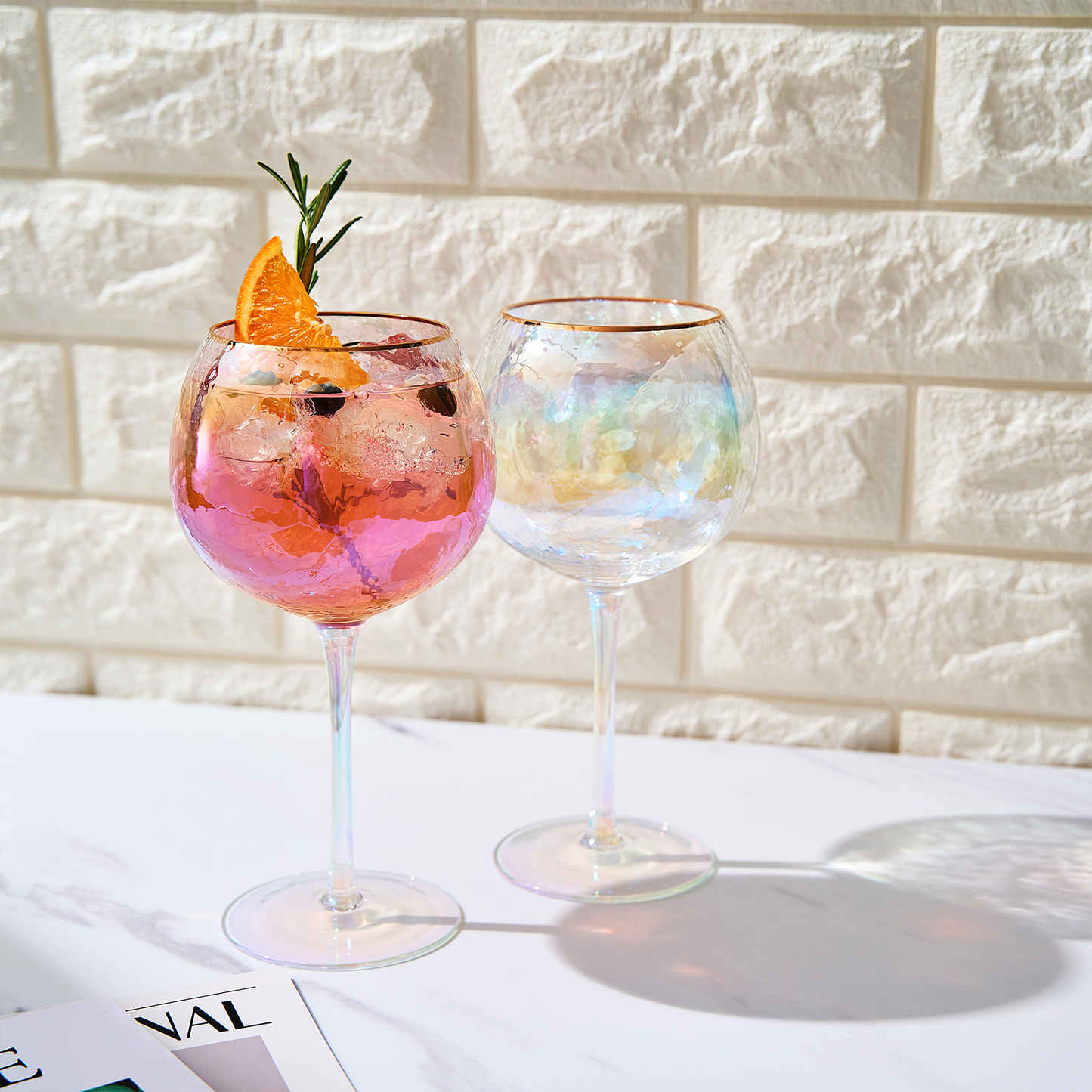 Dulce Stemmed Wine Glassware, Set of 2