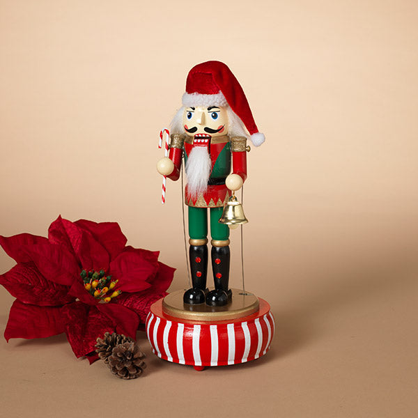 13" Wind Up Musical Wood Nutcracker Figurine