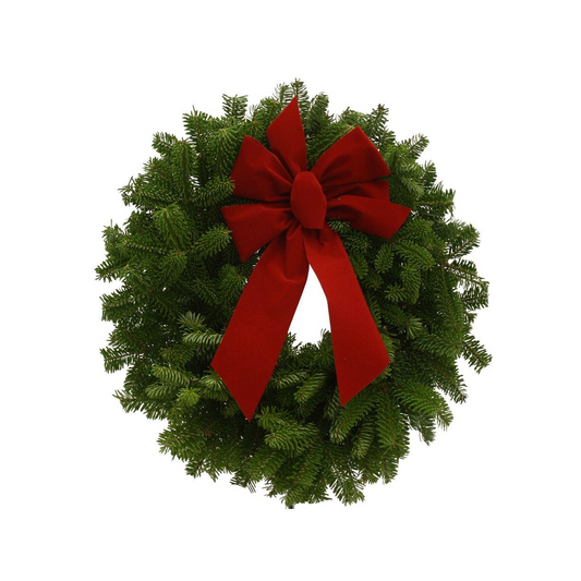 2 Pack of Balsam Fir Wreaths With Bow