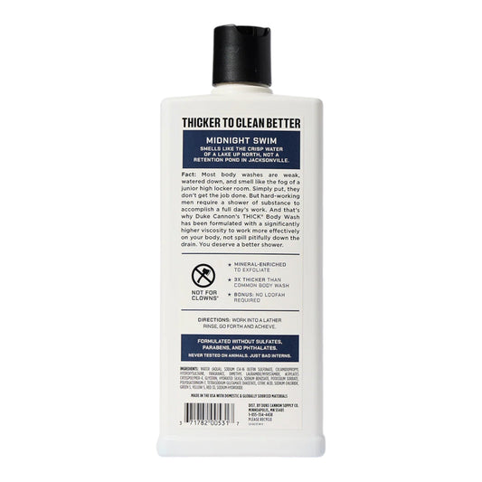 Duke Cannon Thick Body Wash - Midnight Swim (Sandalwood & Lavender)