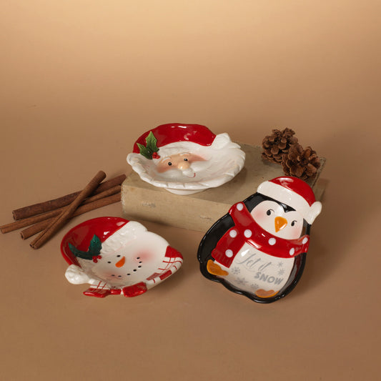 Ceramic Christmas Candy Plate -
