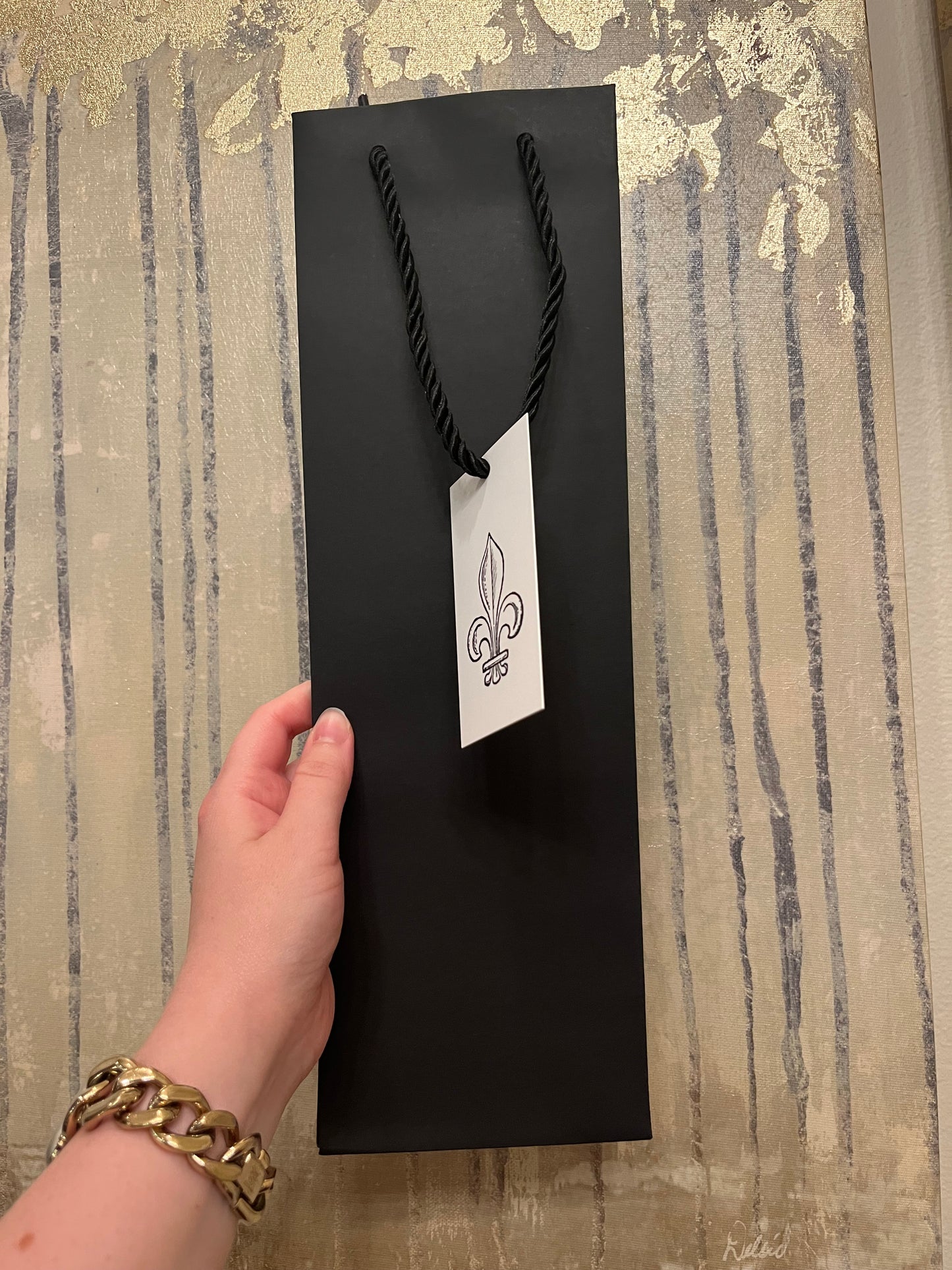 Fleur de Lis Wine Bag Set