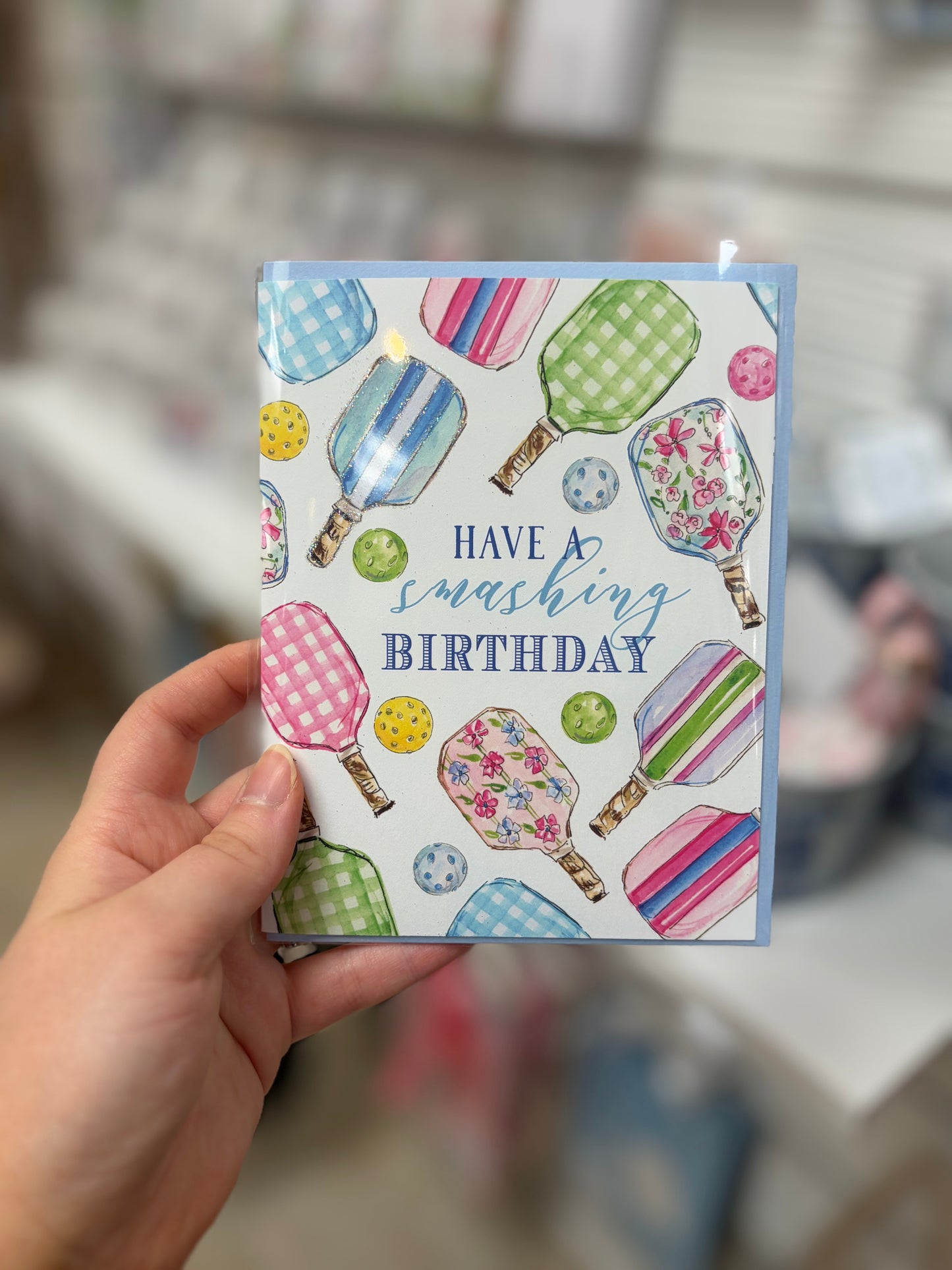 "Have A Smashing Birthday" Pickleball Paddles Greeting Card