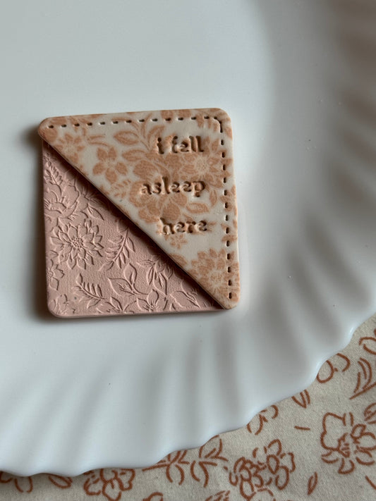 I Fell Asleep Here Bookmark, Pink
