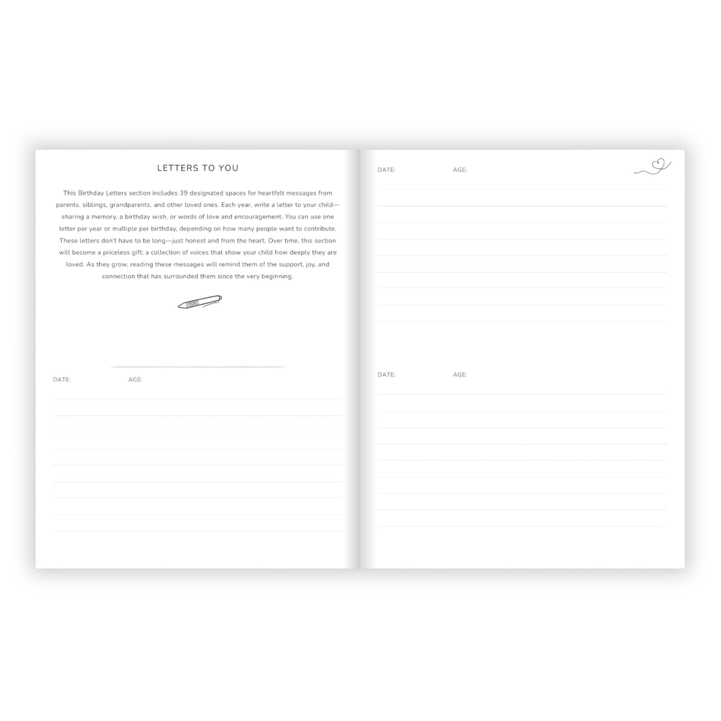 Birthday Memory Book- Blue Candles