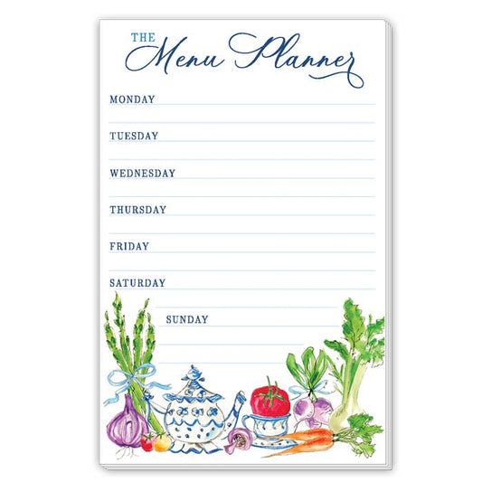 Handpainted Menu Planner Large Notepad