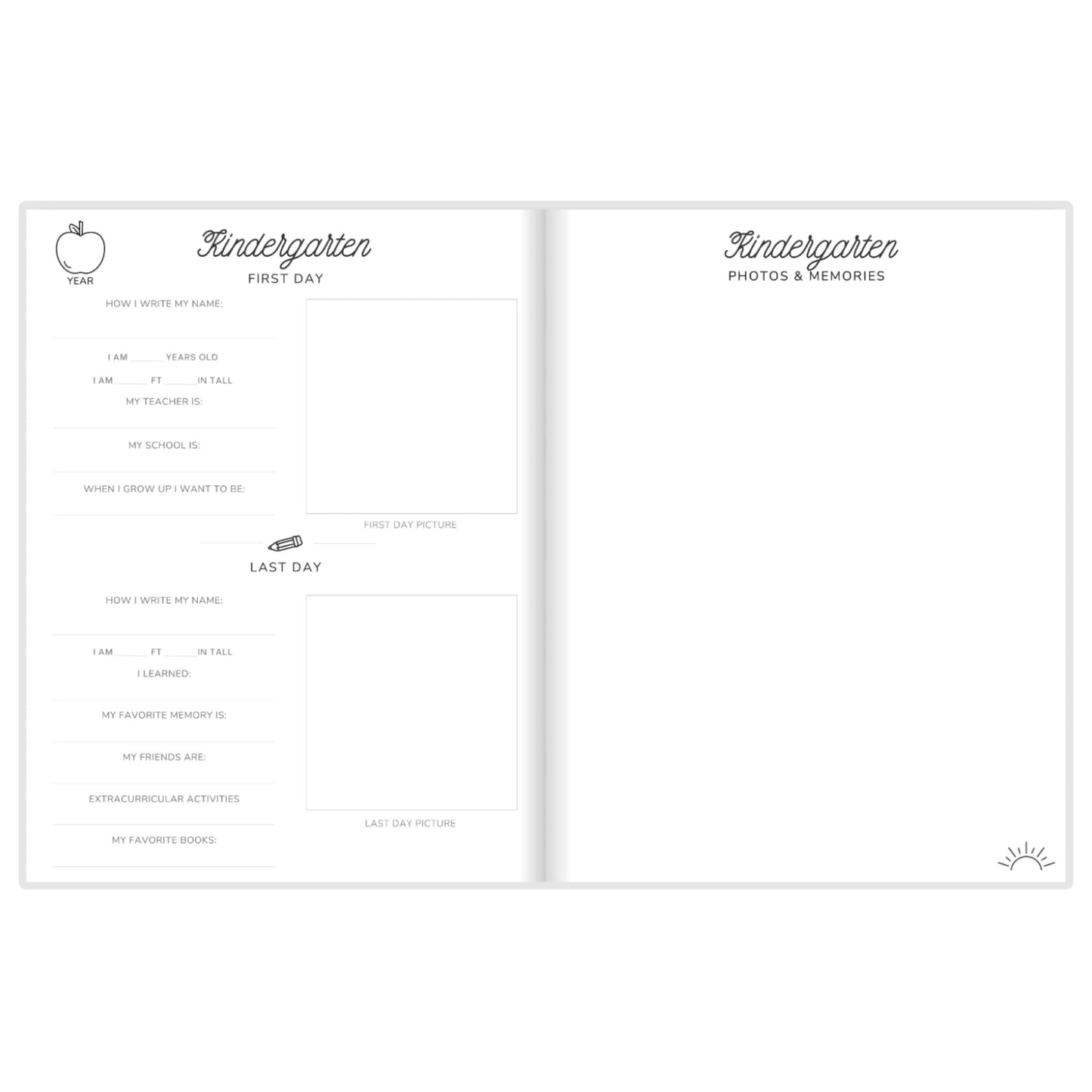 Classic Blue Gingham School Memory Journal