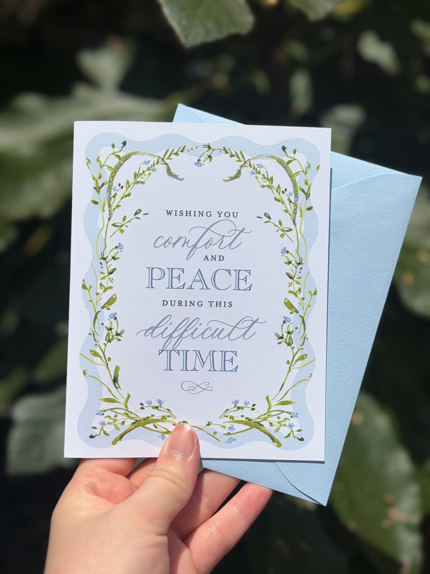 "Wishing You Comfort Peace..." Sweet Flowers Greeting Card