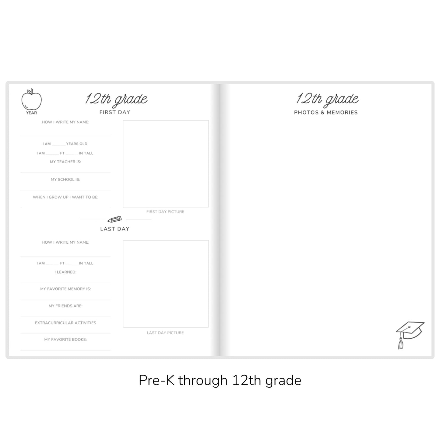 Blue Doodle School Memory Journal