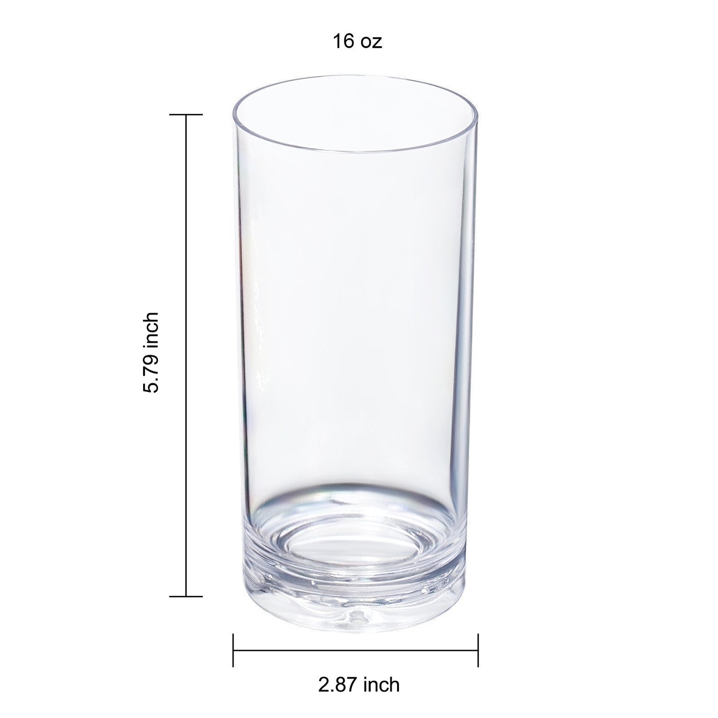 Barcelona Acrylic Highball Glassware, Set of 8