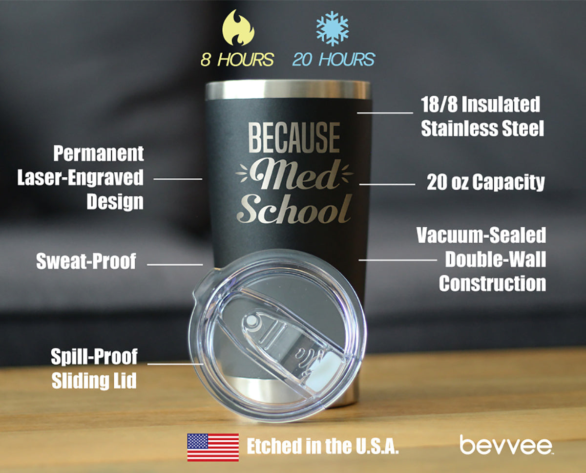 Because Med School - 20 oz Coffee Tumbler