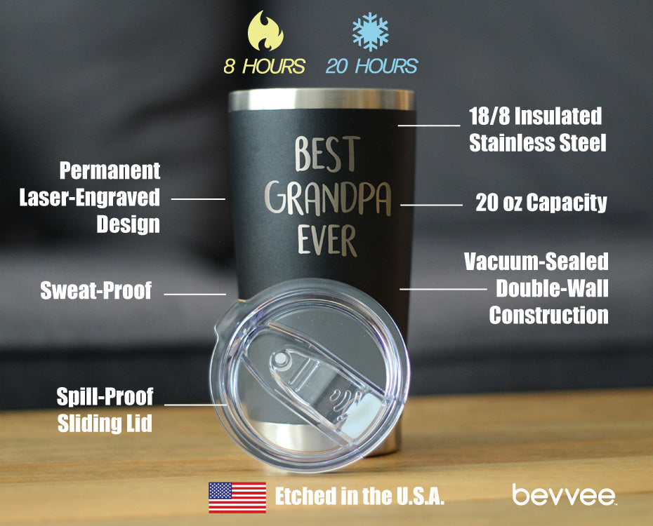 Best Grandpa Ever - 20 oz Coffee Tumbler