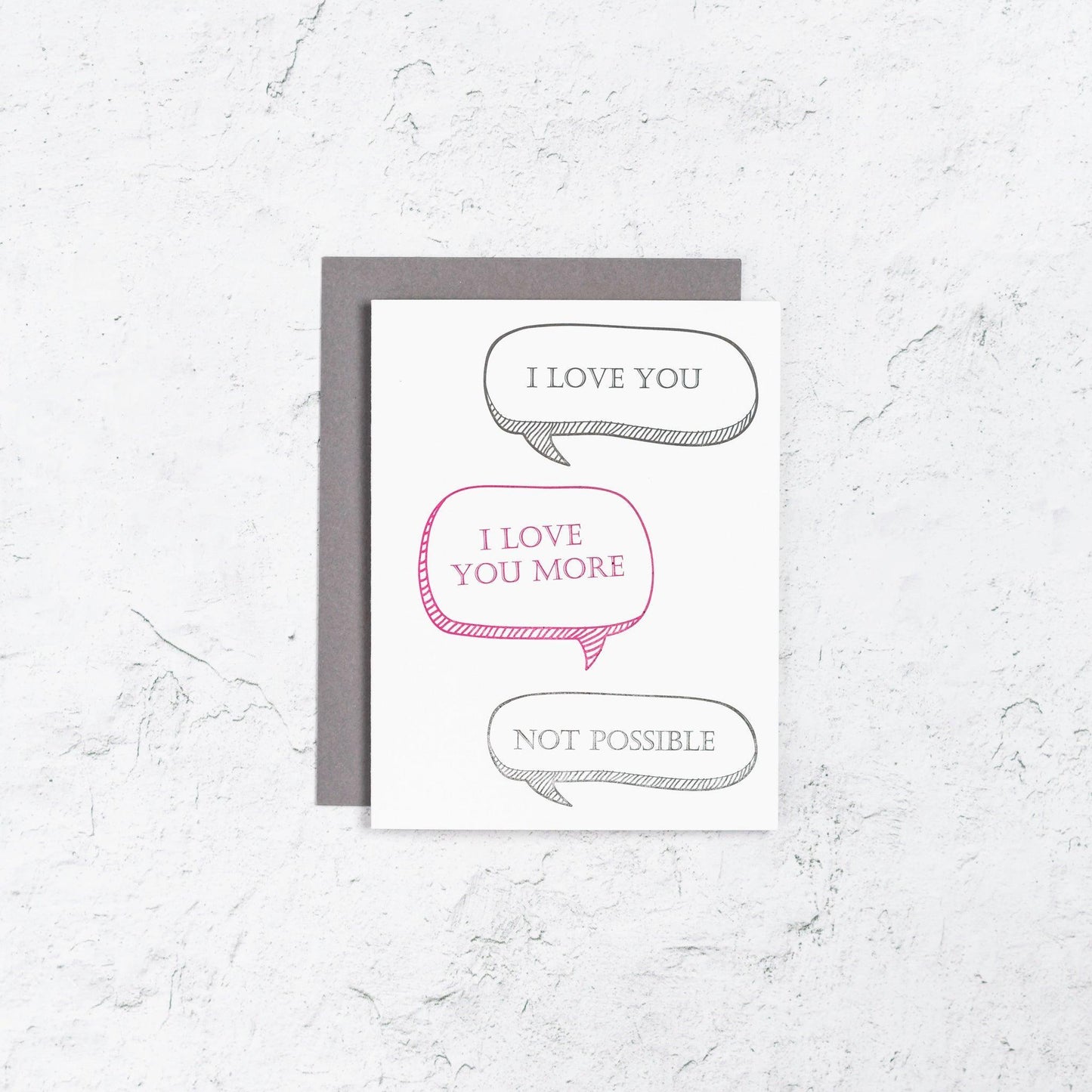 Love You More Text Card