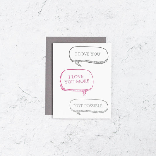 Love You More Text Card