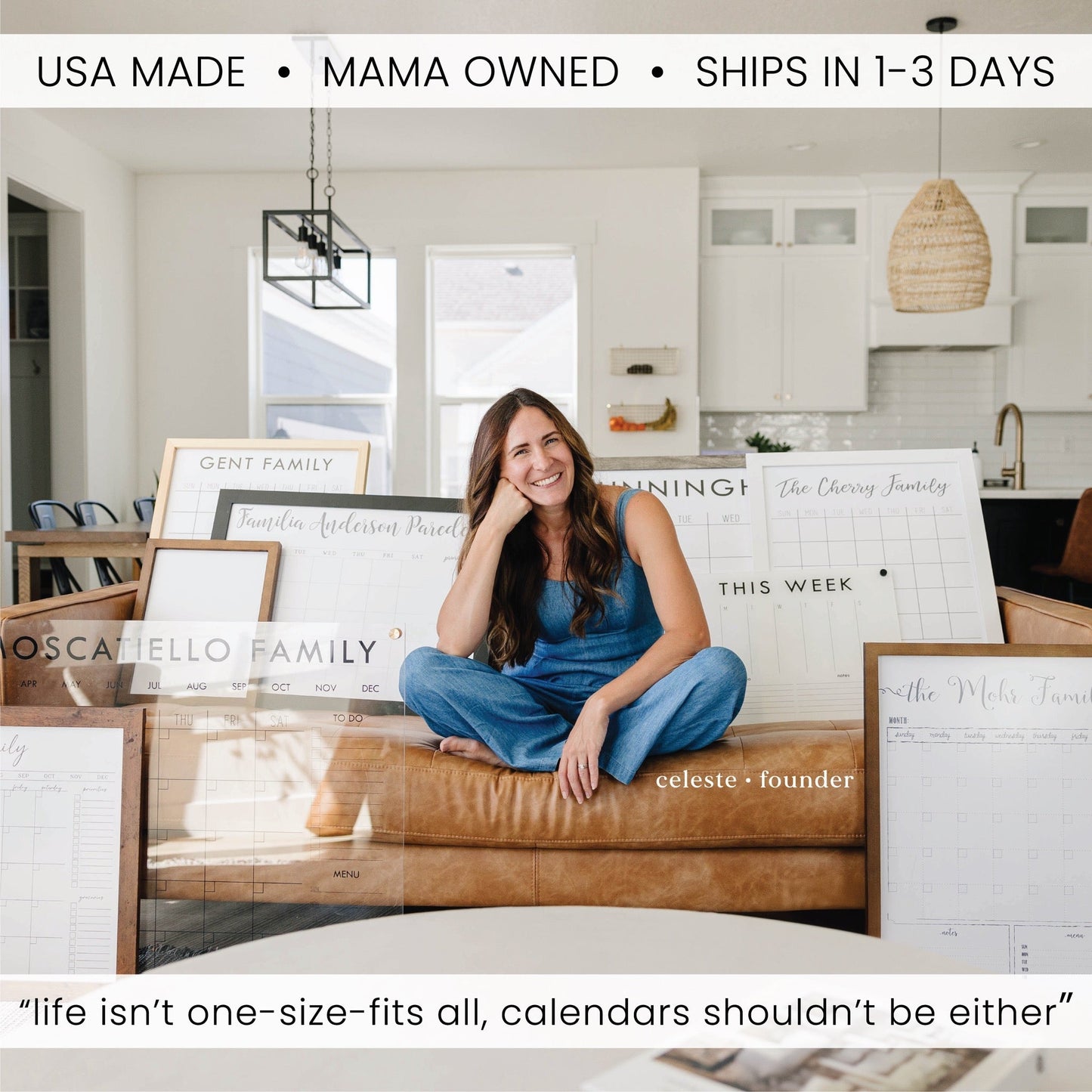 Ever Changing Acrylic Calendar | Classic Horizontal