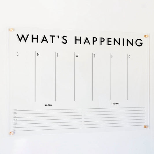 Weekly Acrylic Calendar + 2 Sections | Horizontal Madi