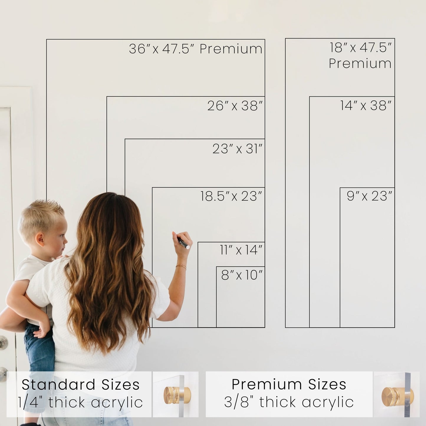 Weekly Acrylic Calendar + 2 Sections | Vertical Madi