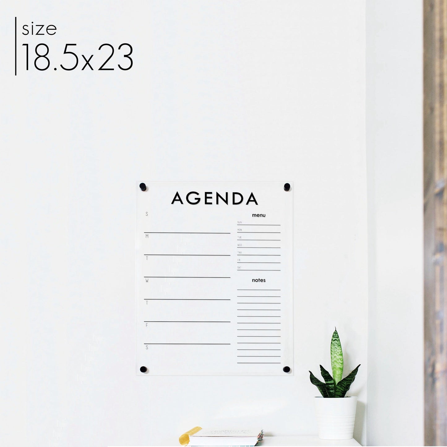 Weekly Acrylic Calendar + 2 Sections | Vertical Madi