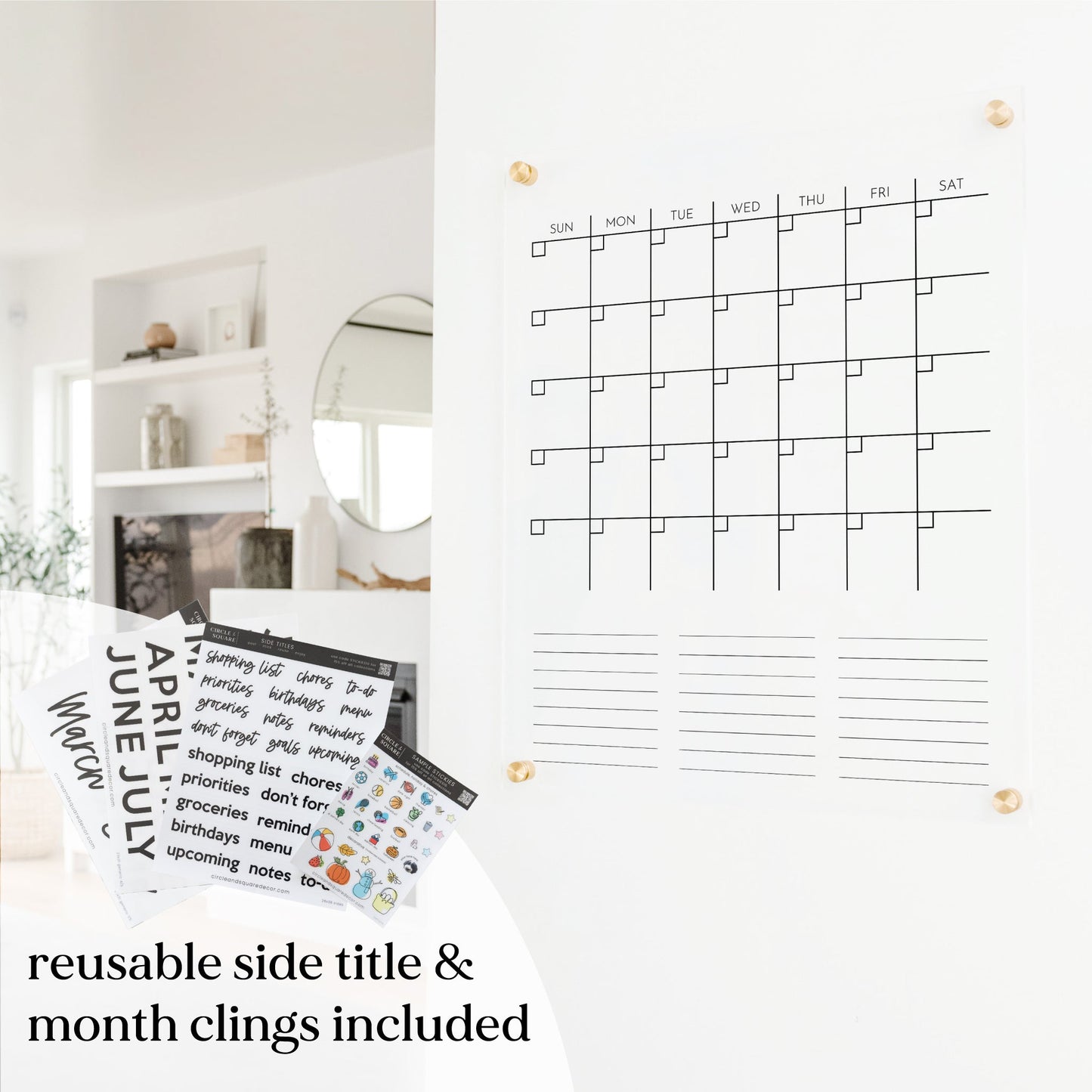 Ever Changing Acrylic Calendar | Classic Vertical