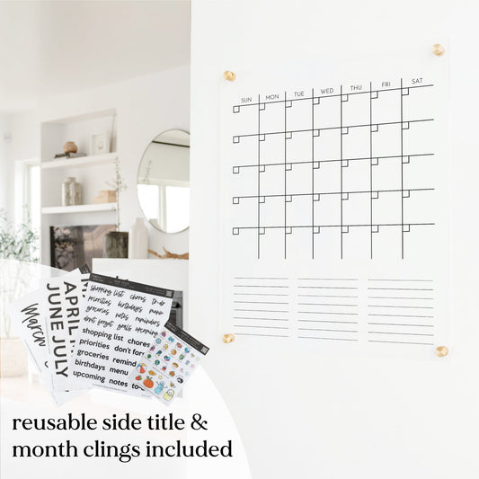 Ever Changing Acrylic Calendar | Classic Vertical