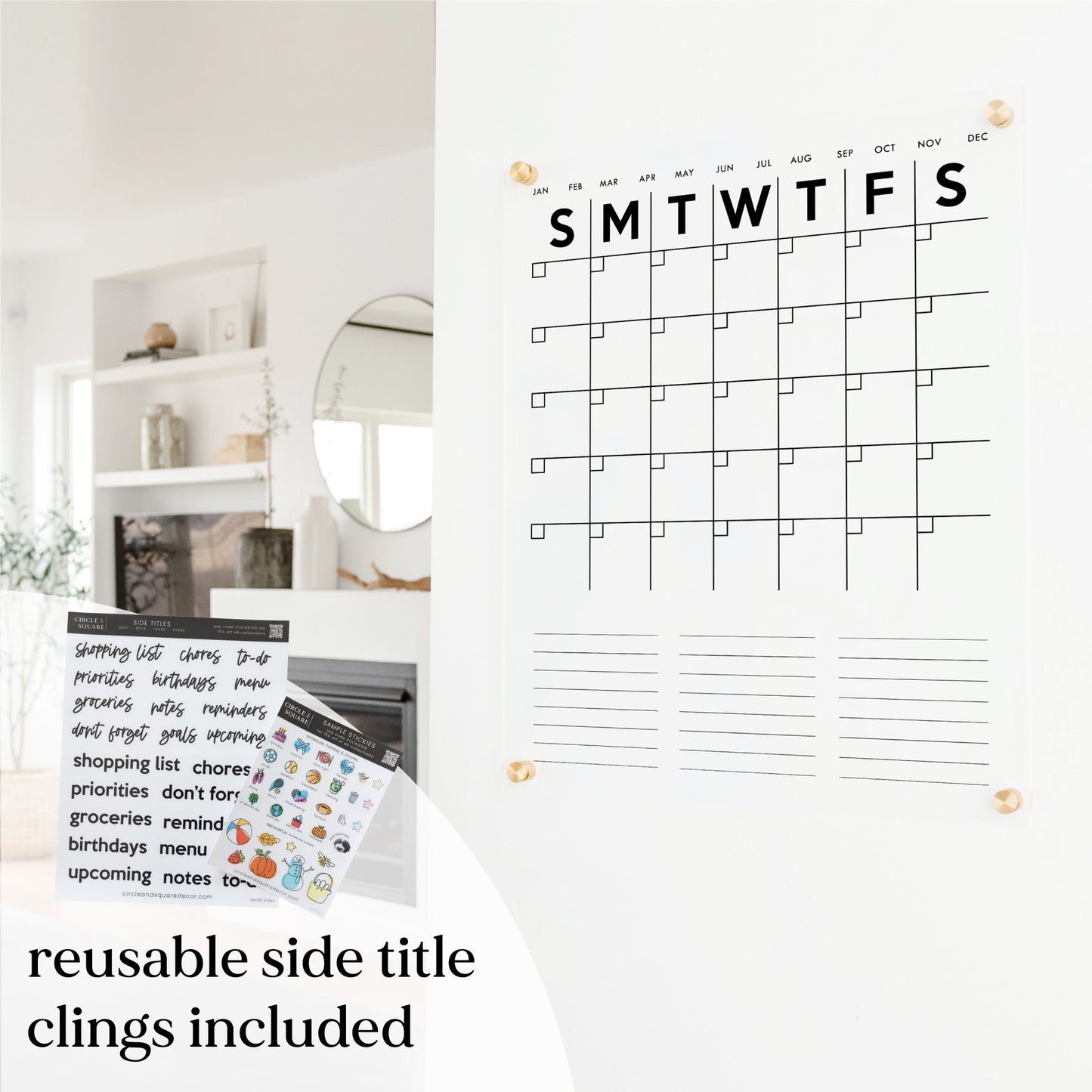 Ever Changing Acrylic Calendar | Minimalist Vertical