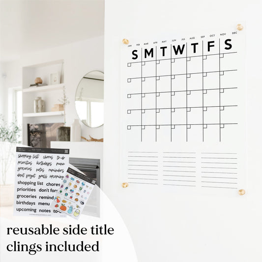 Ever Changing Acrylic Calendar | Minimalist Vertical
