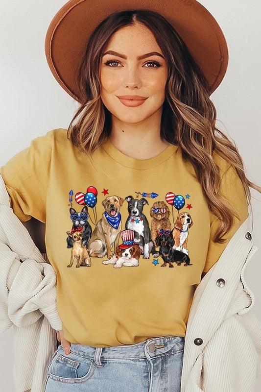 4th of July dogs Graphic Tee