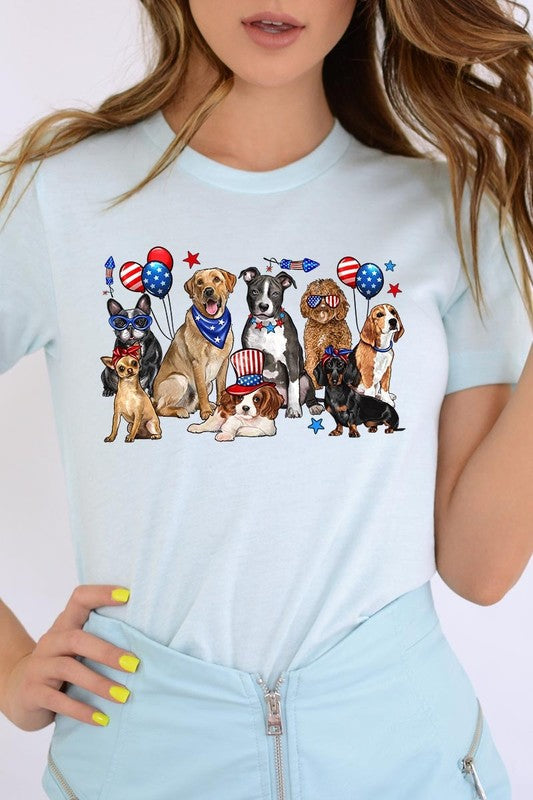 4th of July dogs Graphic Tee