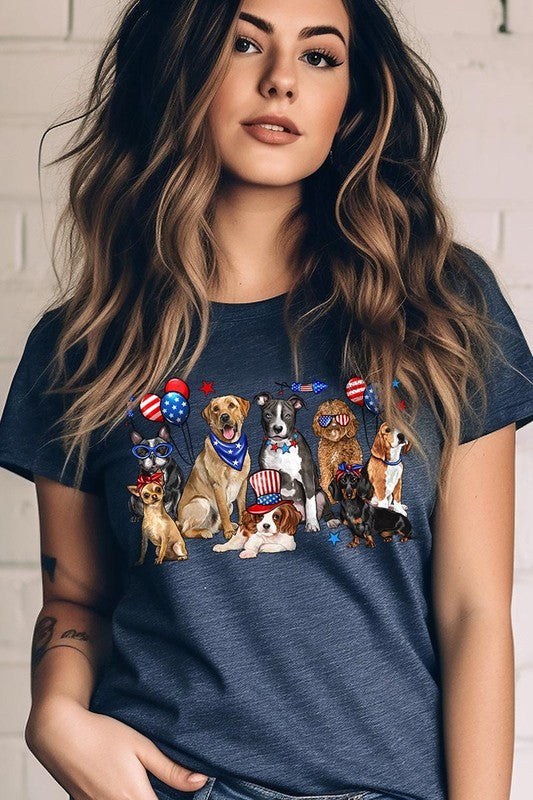 4th of July dogs Graphic Tee