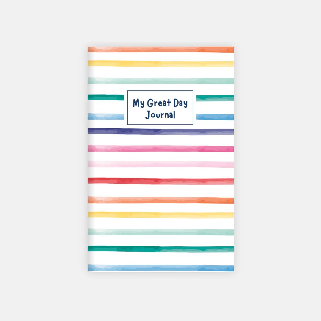 Kids Great Day Journal- Rainbow Stripes