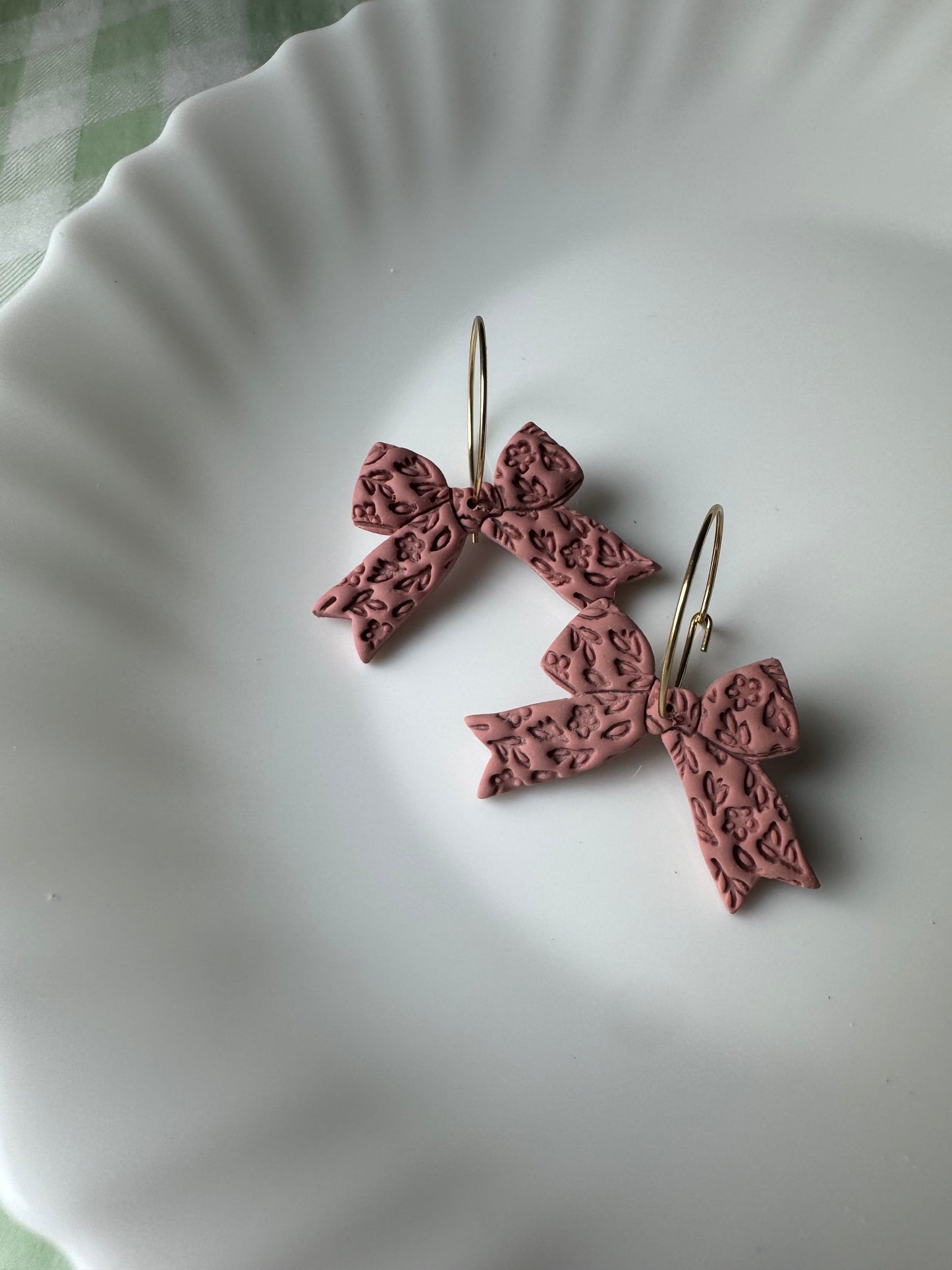 Floral Ribbons, in Soft Terracotta