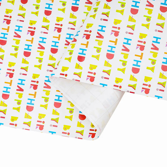 Happy Birthday Wrapping Paper Roll 30" x 10'