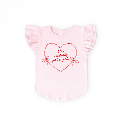 Just a Girl Heart Flutter Sleeve