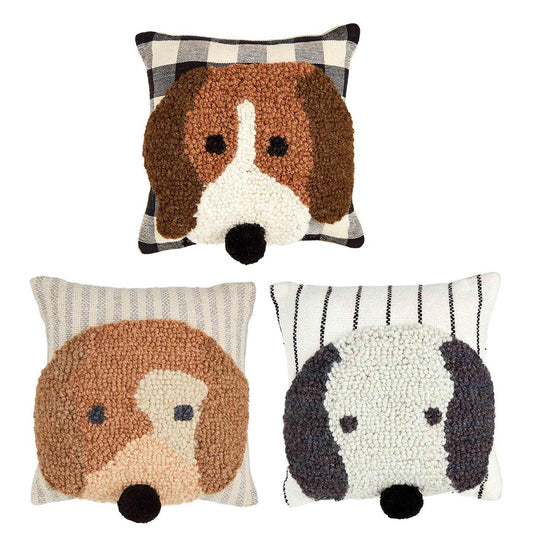 MINI HOOKED DOG PILLOWS