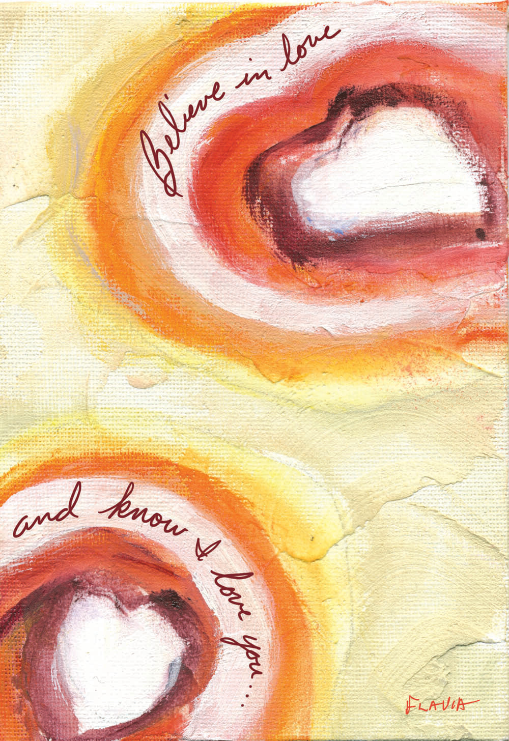 Believe In Love - a Flavia Weedn inspirational greeting card 4242-0063