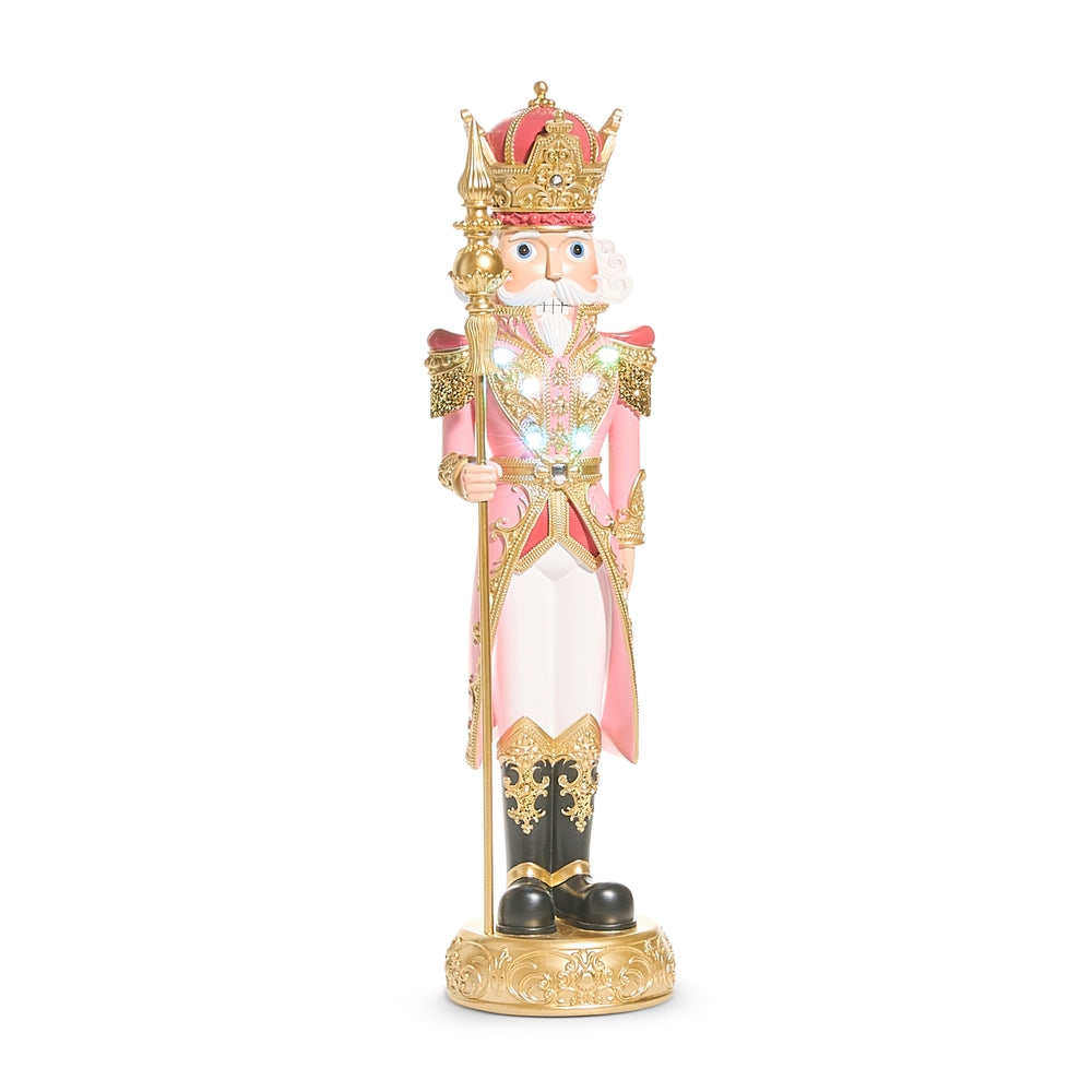 20" Lighted Pink Nutcracker