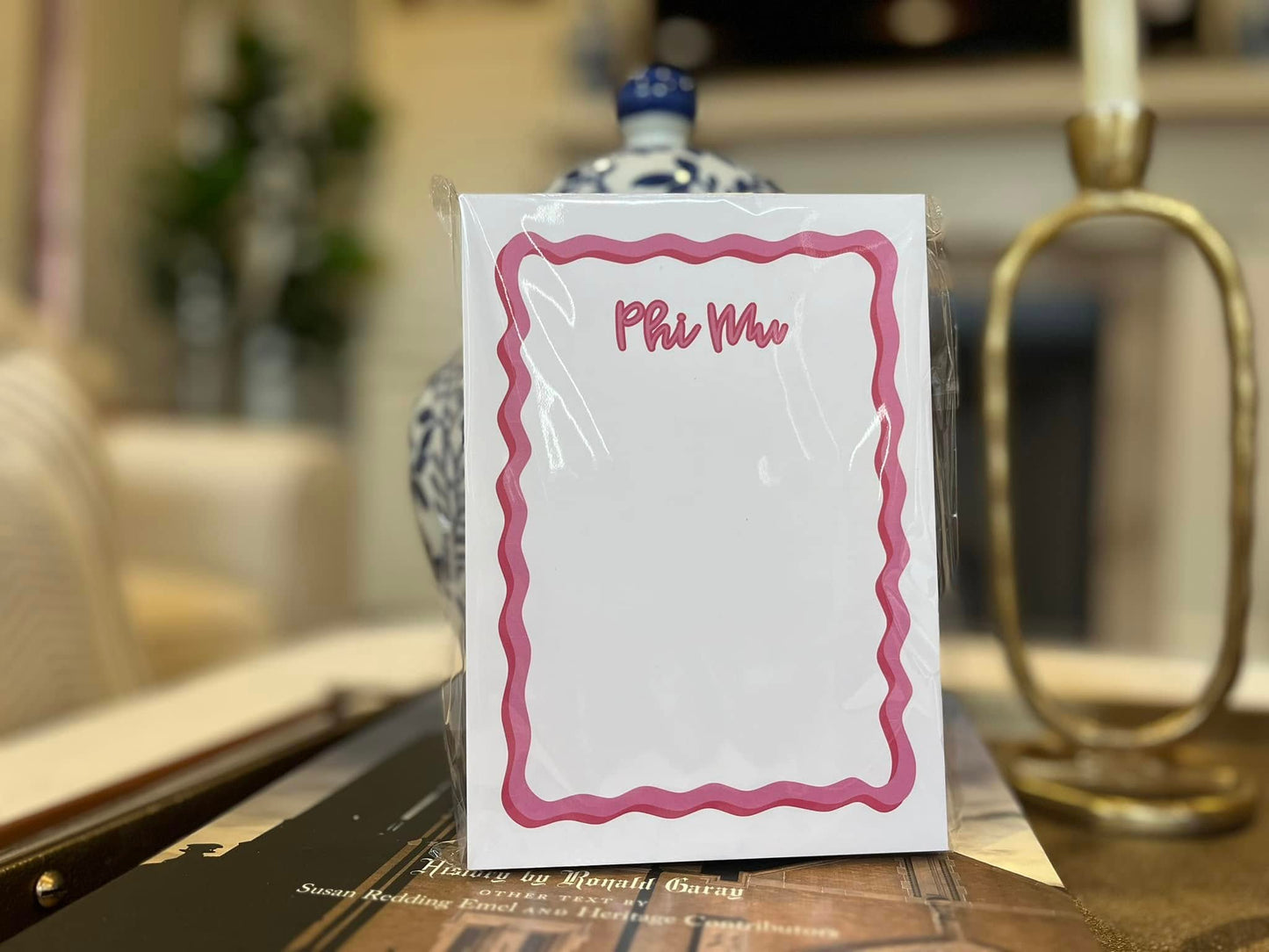 Phi Mu Cardstock Notepad