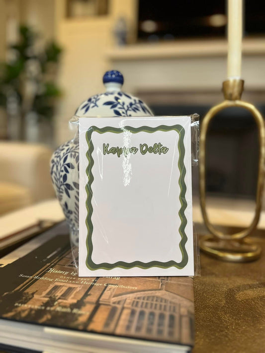 Kappa Delta Cardstock Notepad