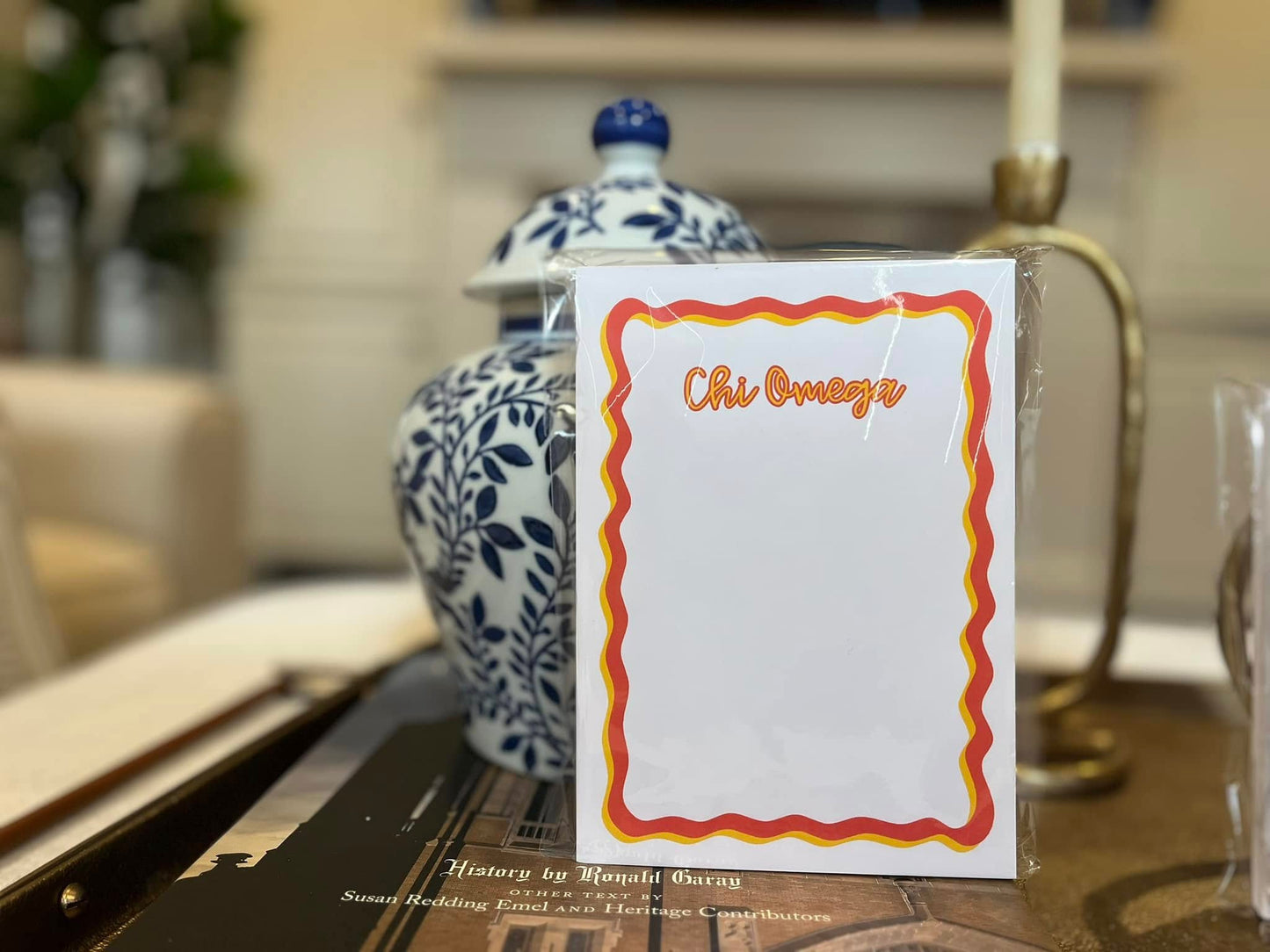 Chi Omega Cardstock Notepad