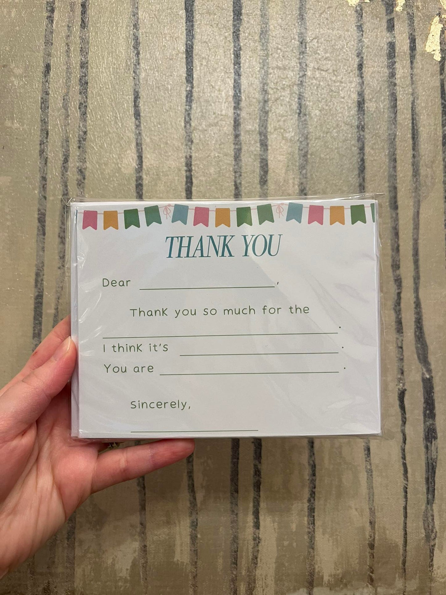 "Fill in the Blank" Thank You Notes