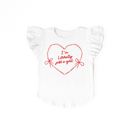 Just a Girl Heart Flutter Sleeve