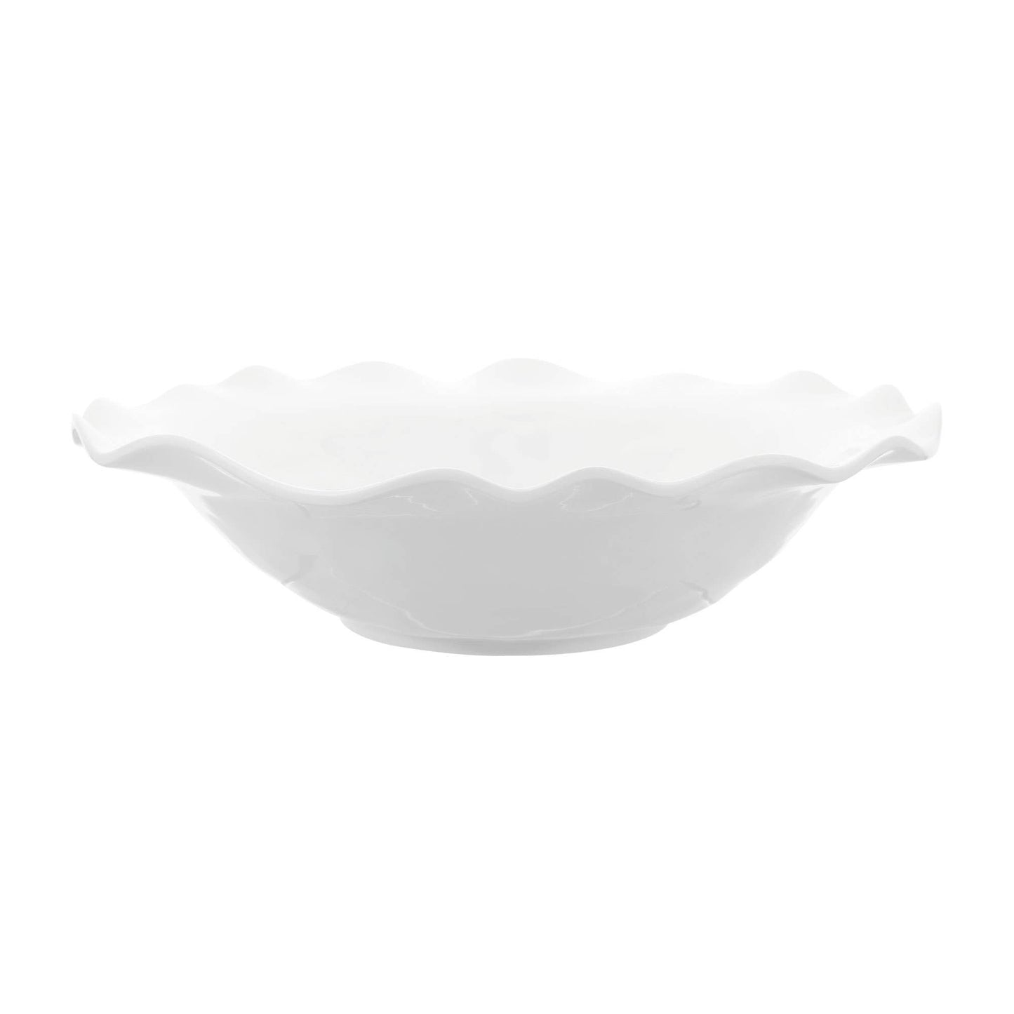 White 14" Melamine Serving Bowl