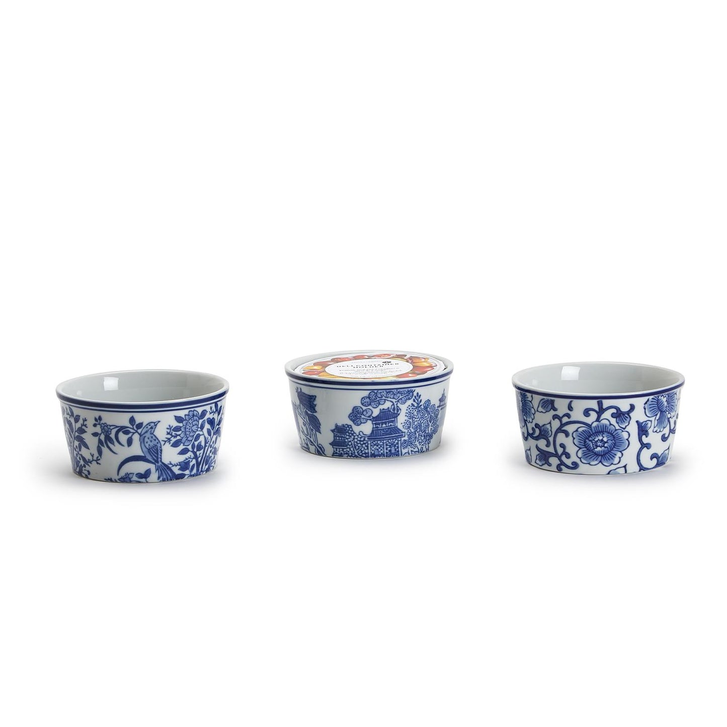Hand-Painted Porcelain Chinoiserie Server or Holder