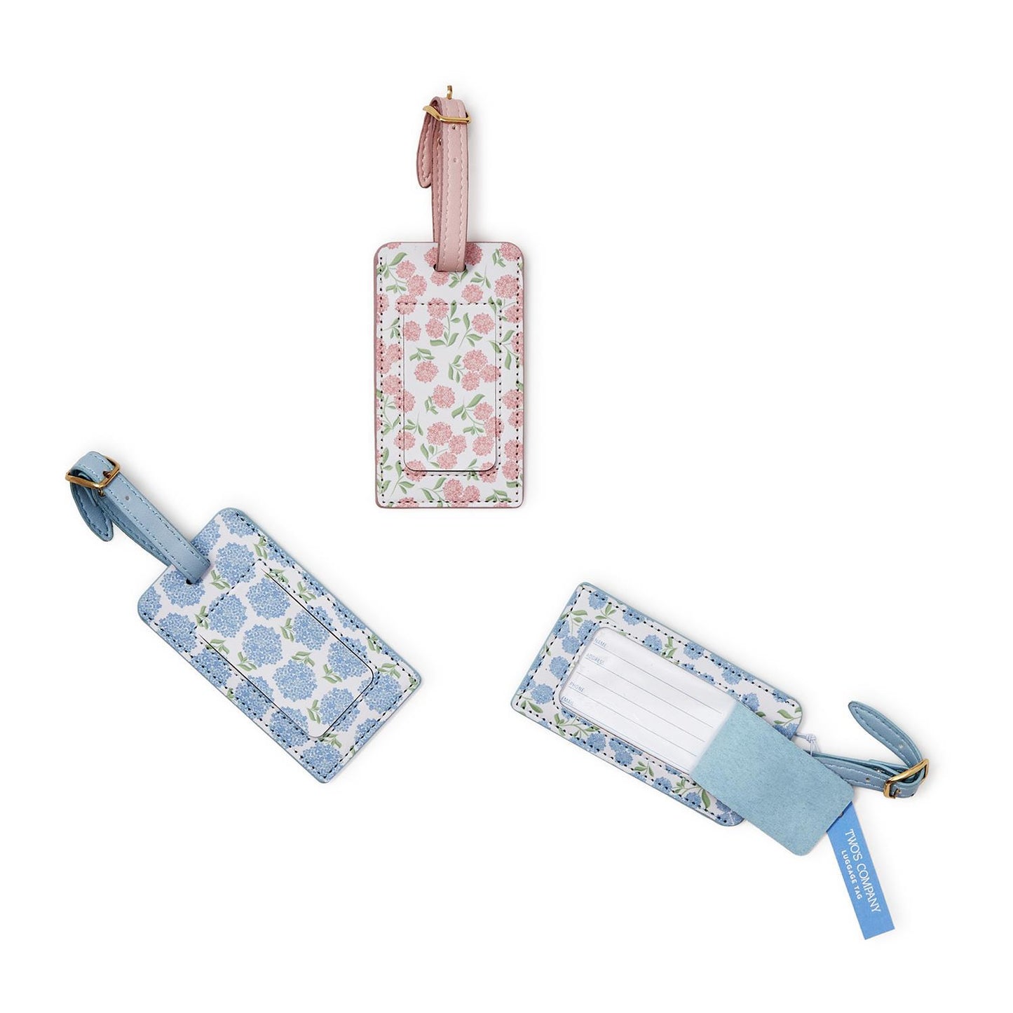 Hydrangea Print Luggage Tag