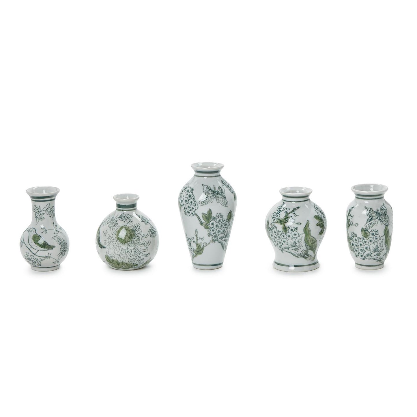 Hand-Painted Porcelain Chinoiserie Vases